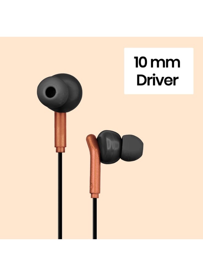 ZEBRONICS Bro 3.5Mm Wired in Ear Earphones, in-Line Mic, Deep Bass, 1.2M Strong and Long Lasting Cable, Light Weight, Compatible with Mobile | Tablet | Laptop (Orange) (‎Zeb-Bro) - Image 2